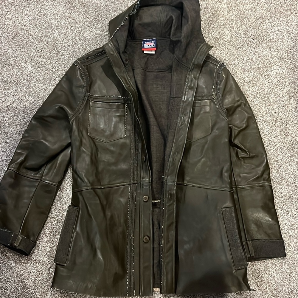 COOGI Australia down under Blue leather jacket